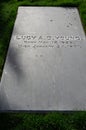 Lucy A. D. YoungÃ¢â¬â¢s grave stone, at Mormon Pioneer Memorial, Do